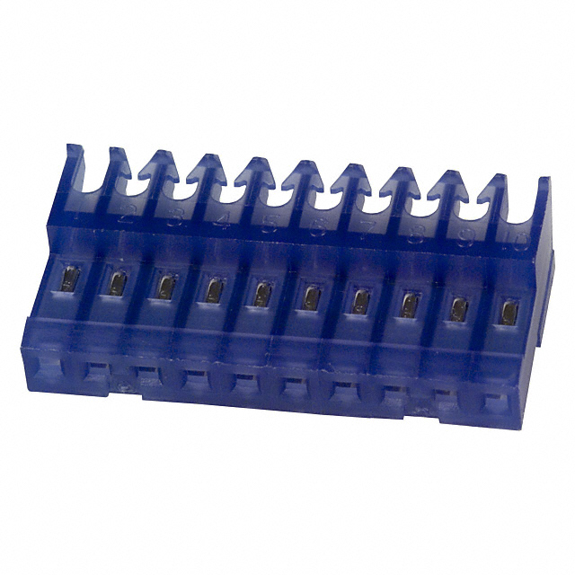 10 Position Rectangular Receptacle Connector IDC Tin 26 AWG